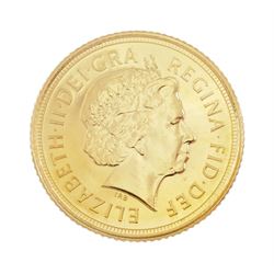 Queen Elizabeth II 2002 gold half sovereign coin