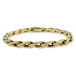  9ct gold double link bracelet, stamped 375, approx 29.11gm  