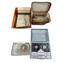 Bush Radio, Elpico Model T.R 704 Tape Recorder and various records 