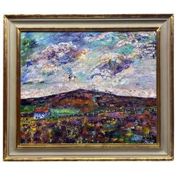 Marie Walker Last (British 1917-2017): 'Clouds over Langbar', oil on canvas signed, labelled verso 49cm x 59cm 
Provenance: Walker Galleries Ltd. Harrogate