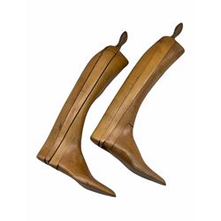 Two Faulkner & Son wooden shoe trees, H58cm