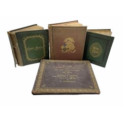 Three albums of crests and another, the leather boards inscribed 'The Trial of the Mechanics at Liverpool for Conspiracy 1847' containing various crests