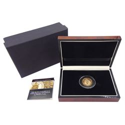 Queen Elizabeth II 1989 gold double sovereign coin, with London Mint Office certificate and case