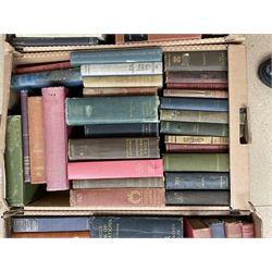 Assorted books including History, Novels, Reference etc in three boxes