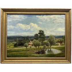 Edward Archer (British Late 19th century): 'Castle Morton Common near Malvern', oil on canvas signed and dated 1888, titled verso 44cm x 60cm
