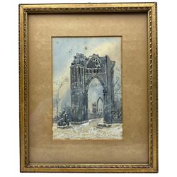 William James Boddy (British 1831-1911): 'Marygate Postern' and 'St Mary's Abbey' York, pair watercolours heightened with white unsigned, titled in the artist's hand 25cm x 17cm (2)