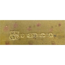 9ct gold vesta case, engine turned decoration by  William Neale & Son Ltd, Birmingham  1925