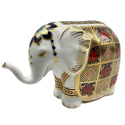 Royal Crown Derby 'Imari Elephant' paperweight, dated 1998 