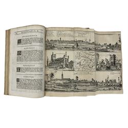 Thoresby, Ralph - 'Ducatus Leodiensis or the Topography of the ancient and populous town and parish of Leedes and parts adjacent in the West Riding of the County of York' printed for Maurice Atkins 1715 engraved frontispiece, folding map and plan, full calf, ribbed and gilt spine, bookplates of Wilfred Lanson and William Cole
