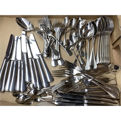 Sant Andrea stainless steel cutlery service for twelve covers together with a Inkerman Bead pattern canteen of cutlery 