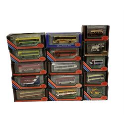 Twenty-six Exclusive First Editions 1:76 scale diecast buses and coaches, boxed (26)
