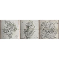 John Cary (British 1754-1835): 'Nottinghamshire' 'Huntingdonshire' and 'Shropshire', set three early 19th century engraved maps with hand-colouring pub. 1801 & 1805, 60cm x 51cm (unframed) (3)
