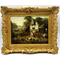 John Frederick Herring Jnr. (British, 1815-1907): 'Farmyard Scene' oil on canvas signed and dated 1855, 37cm x 50cm
Provenance: purchased from Walker Galleries of Harrogate, 1997