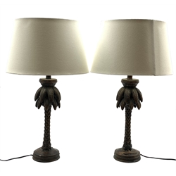 Pair of Pineapple tree form table lamps with shades, retailed by Zara Home H70cm