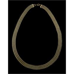 9ct gold fancy link necklace, necklace Sheffield 1979