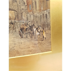 George Garden Colville (British 1887-1970): 'Temple Bar 1875' York, watercolour signed and titled 19cm x 13cm; C J Norton (British early 20th century): 'Bootham Bar' and 'Petergate York', pair watercolours signed and titled 25cm x 17cm (3)