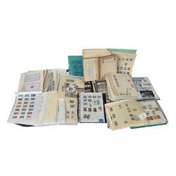 World stamps, including Great Britain Queen Victoria imperf penny red, Egypt, Poland Montserrat, Queen Victoria and later Seychelles, France etc, housed in albums, stockbook and on loose album pages, in one box