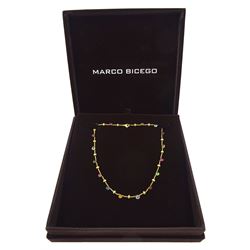 Marco Bicego Paradise 18ct gold multi gemstone necklace, hallmarked, boxed