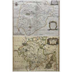 Robert Morden (British c.1650-1703): 'Comitatus Rotelandiae tabula Nova & Aucta' (Rutland) and 'Worcestershire', two 17th/18th century engraved maps pub. 'Camden's Britannia' London c1695, 36cm x 42cm (2)