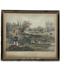 Charles Hunt (British1803-1877) after Francis Calcraft Turner (British 1782-1846): 'Grouse Shooting' 'Duck Shooting' 'Snipe Shooting' 'Partridge Shooting' 'Woodcock Shooting' and 'Pheasant Shooting', set six aquatint engravings with hand colouring pub. 1841, 37cm x 49cm (6)