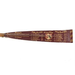 Cambridge University oar, Selwyn college 1961/1962 with red and gilt painted blade L369cm