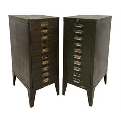 Two industrial style filing cabinets 