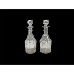 Pair of Regency style cut glass decanters (2)