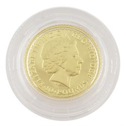 Queen Elizabeth II 1998 gold proof one tenth ounce Britannia coin, cased with certificate