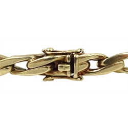  9ct gold double link bracelet, stamped 375, approx 29.11gm  