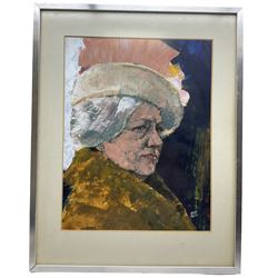 Neville Swaine (Yorkshire Contemporary): Frank Sinatra - Albany New York and The Queen Mother, two oil on card signed max 55cm x 41cm (2)