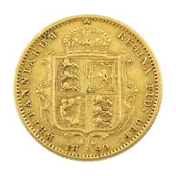 Queen Victoria 1890 gold half Sovereign coin