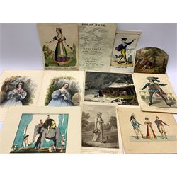 Collection of engravings and lithographs of landscape scenes and portraits max 32cm x 33cm (10)