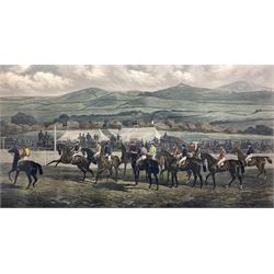 Edward Gilbert Hester (British 1843-1903) after John Sturgess (British 1839-1903): 'Conyngham Cup Punchestown 1872- The Start and Finish', pair aquatints with hand colouring pub. 1874, 40cm x 75cm (2)
