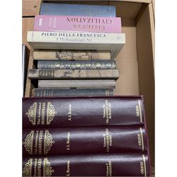 The Annotated Shakespeare, three volumes in slip case, The Oxford History of the American People and other books in three boxes