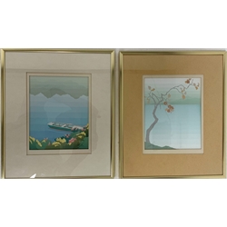 John Stafford 'Lakeside' and 'Landscape', gouaches, a pair, signed, 18cm x 14cm