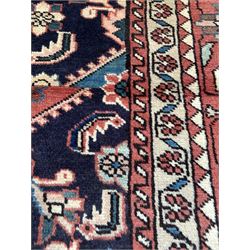 Persian Mahal rug, the blue field with repeating lozenge motif 255cm x 173cm