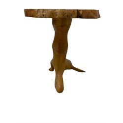 Naturalistic fruit wood occasional table