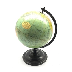 Philips' Challenge 10 inch terrestrial globe on metal stand