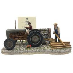 Border Fine Arts Limited Edition group 'Golden Memories' with Ferguson  tractor by Ray Ayres, Classic Society Exclusive 2003, boxed and with certificate