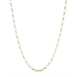 9ct gold cable link chain necklace, stamped 375