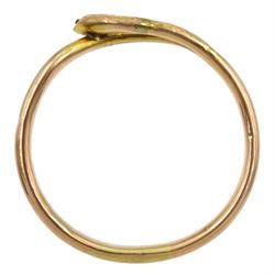 Early 20th century gold snake arm bangle, stamped 9ct