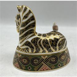 Royal Crown Derby 'Zebra' paperweight, dated 1996