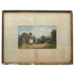 Frederick Boisseree (British fl.1870's): Rural Cottage with Figure, watercolour signed 21cm x 35cm