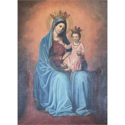 Continental School (18th/19th century): Our Lady of Graces - Madonna and Child, oil on canvas laid on board unsigned 96cm x 70cm