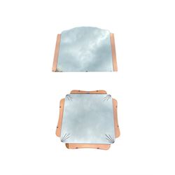 Two mirrors with rose gold mirrored frames
