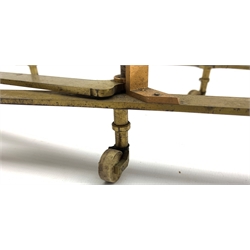 Mid 19th Century brass pantograph by Adie, London 7395 W D on ivory rollers and in original Adie box L84cm