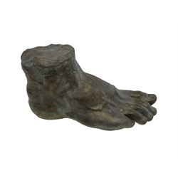 Bronze effect Classical design indoor or garden ornament of the foot of Colossus 