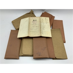  Collection of American envelopes inscribed 'Raymond Thistle Real Estate, Philadelphia' containing Leases, Agreements etc  