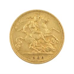 King Edward VII 1906 gold half sovereign coin