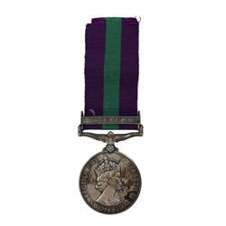 General Service Medal, Elizabeth II with Malaya bar to 4059287 L.A.C. T Hamill R.A.F.